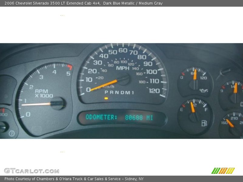 Dark Blue Metallic / Medium Gray 2006 Chevrolet Silverado 3500 LT Extended Cab 4x4