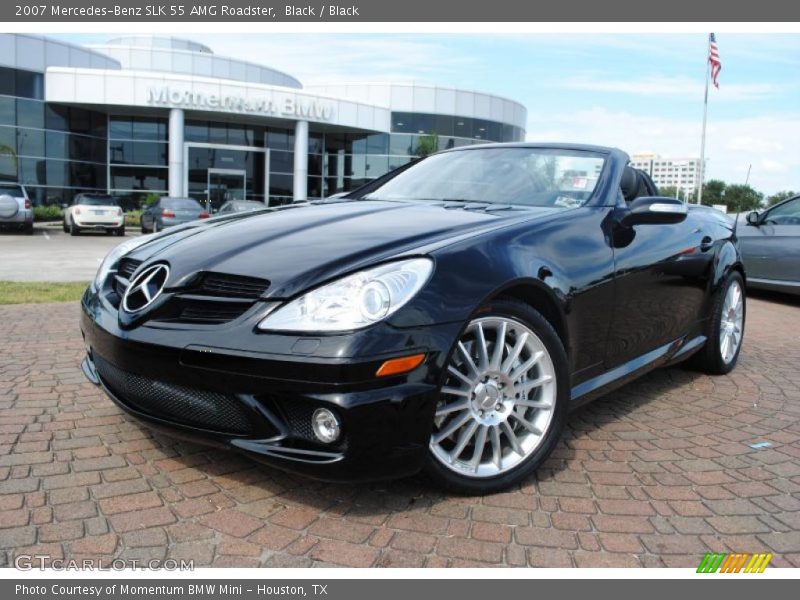 Black / Black 2007 Mercedes-Benz SLK 55 AMG Roadster