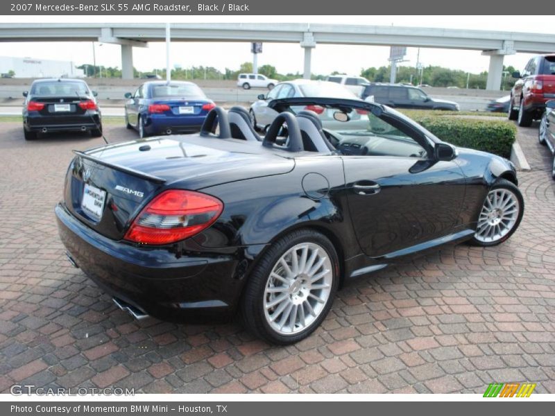 Black / Black 2007 Mercedes-Benz SLK 55 AMG Roadster
