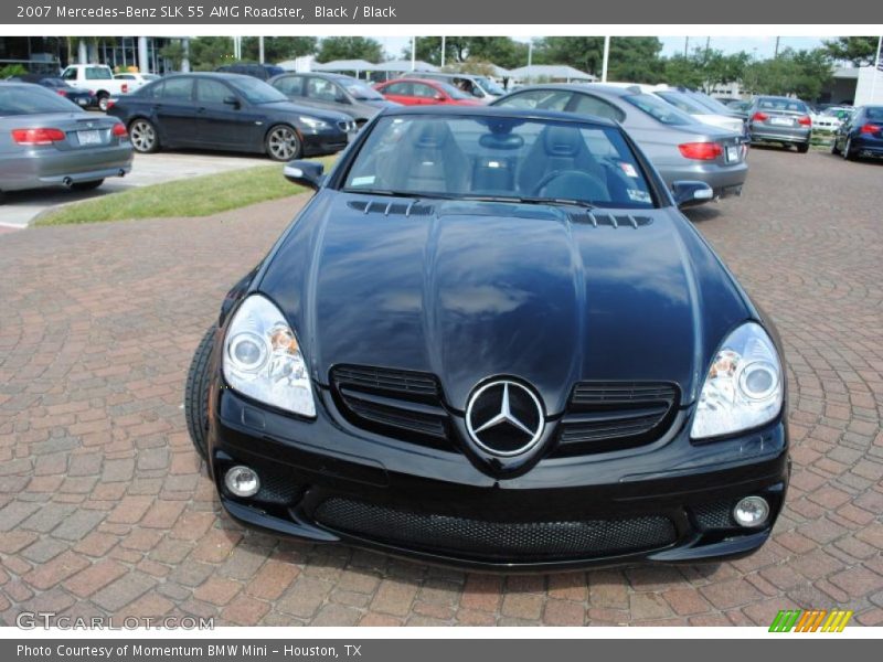 Black / Black 2007 Mercedes-Benz SLK 55 AMG Roadster