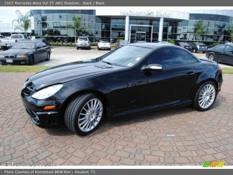 Black / Black 2007 Mercedes-Benz SLK 55 AMG Roadster