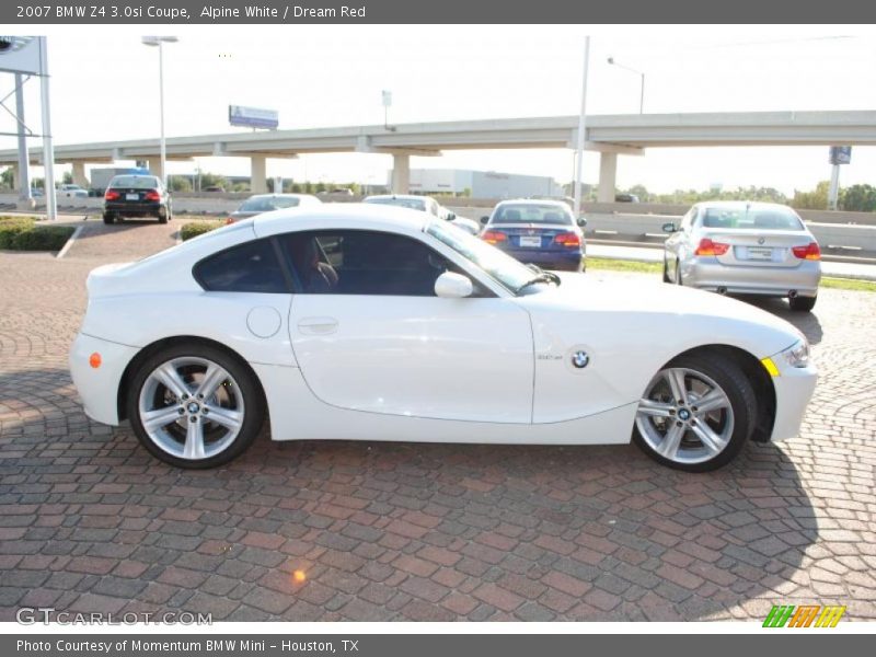 Alpine White / Dream Red 2007 BMW Z4 3.0si Coupe