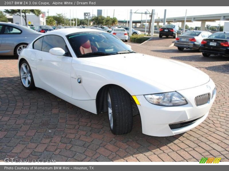 Alpine White / Dream Red 2007 BMW Z4 3.0si Coupe
