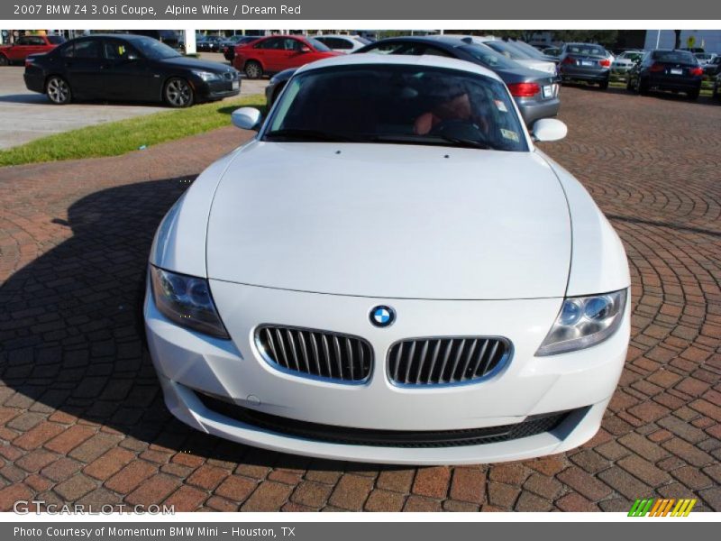 Alpine White / Dream Red 2007 BMW Z4 3.0si Coupe