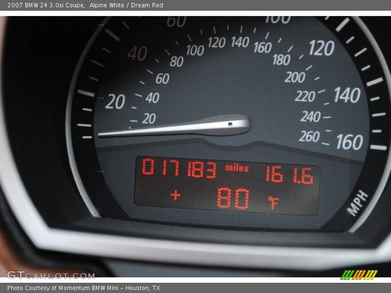 Alpine White / Dream Red 2007 BMW Z4 3.0si Coupe