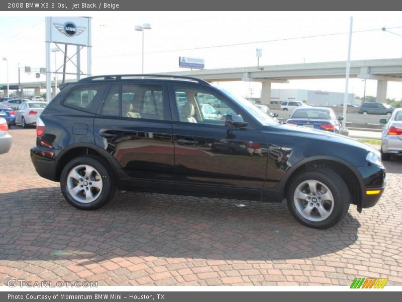 Jet Black / Beige 2008 BMW X3 3.0si