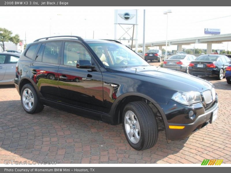Jet Black / Beige 2008 BMW X3 3.0si