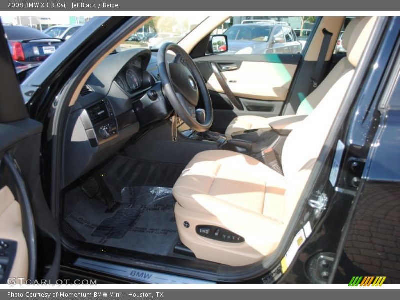 Jet Black / Beige 2008 BMW X3 3.0si