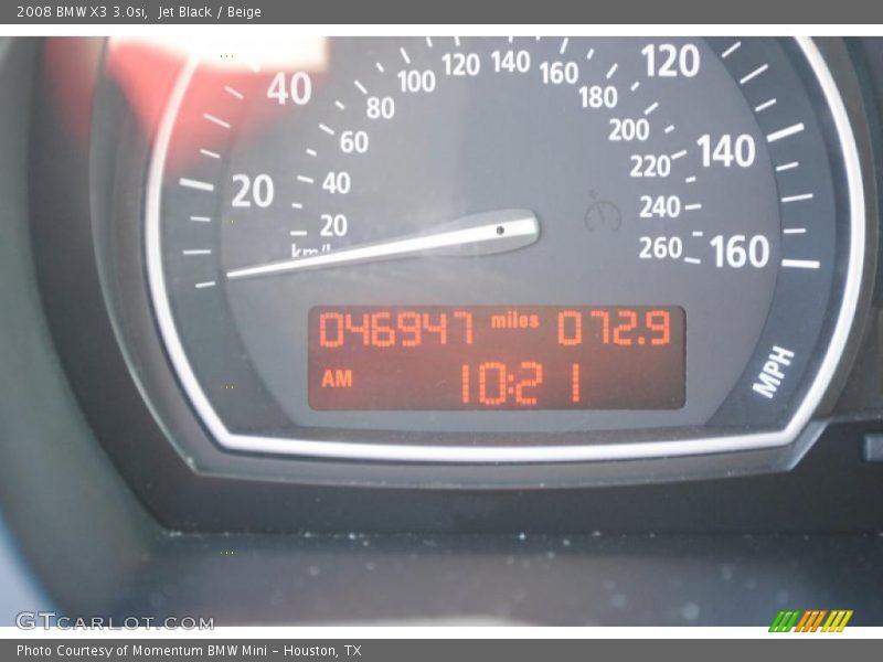 Jet Black / Beige 2008 BMW X3 3.0si