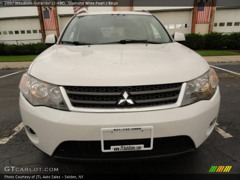 Diamond White Pearl / Beige 2007 Mitsubishi Outlander LS 4WD