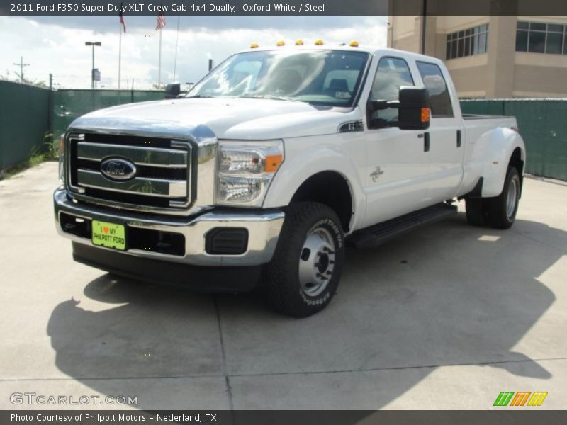 Oxford White / Steel 2011 Ford F350 Super Duty XLT Crew Cab 4x4 Dually