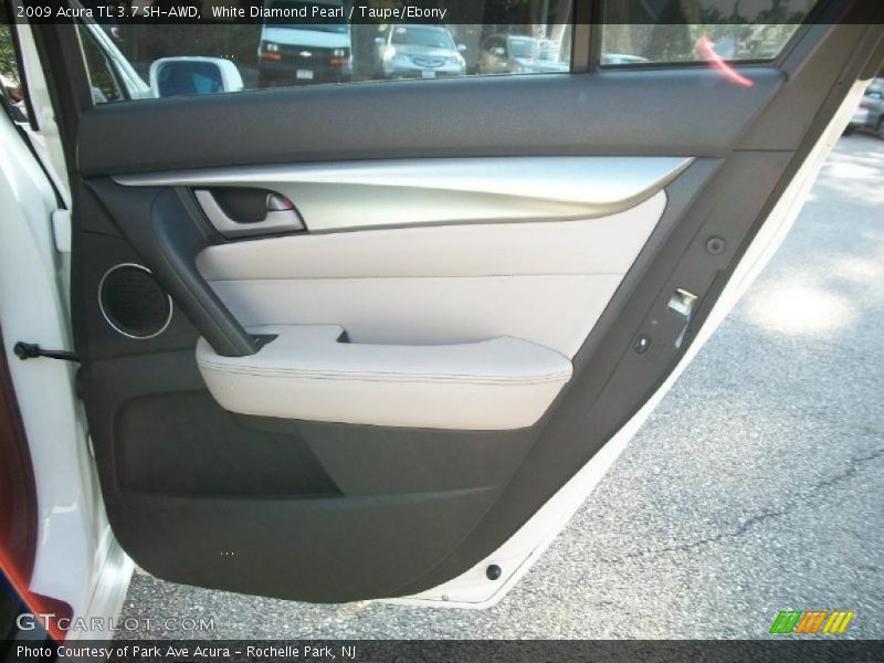 White Diamond Pearl / Taupe/Ebony 2009 Acura TL 3.7 SH-AWD
