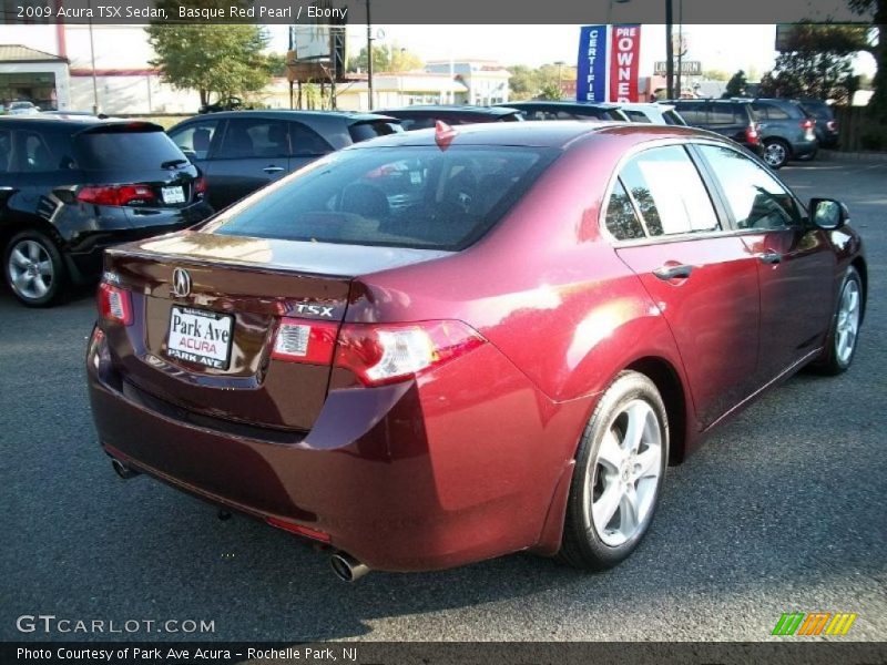 Basque Red Pearl / Ebony 2009 Acura TSX Sedan