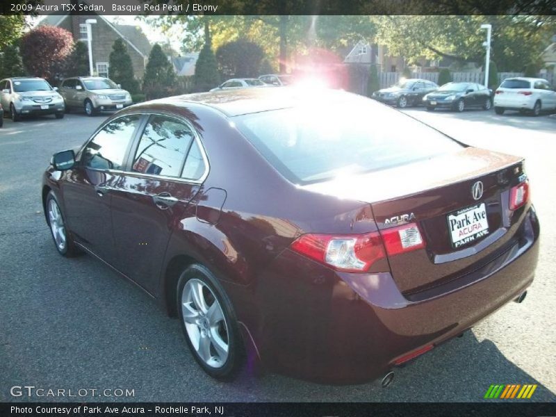 Basque Red Pearl / Ebony 2009 Acura TSX Sedan