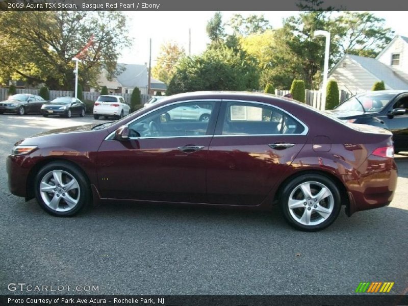 Basque Red Pearl / Ebony 2009 Acura TSX Sedan