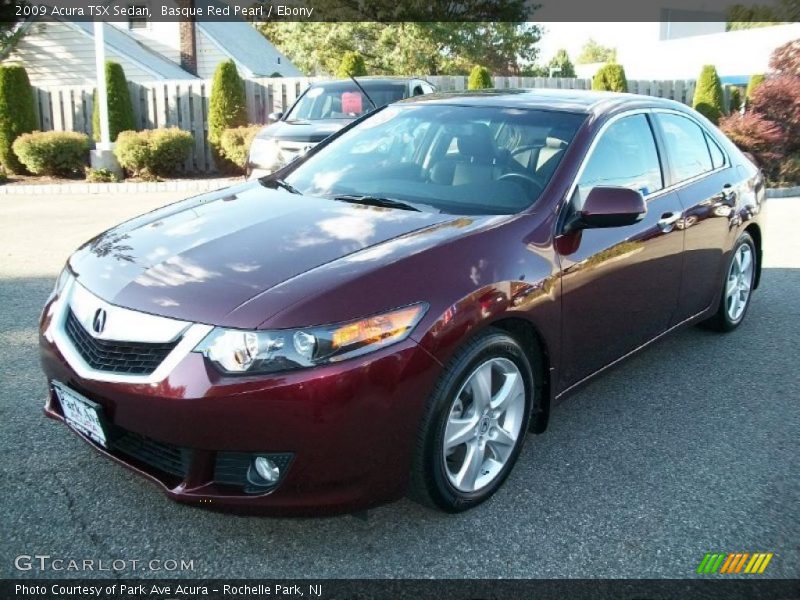 Basque Red Pearl / Ebony 2009 Acura TSX Sedan