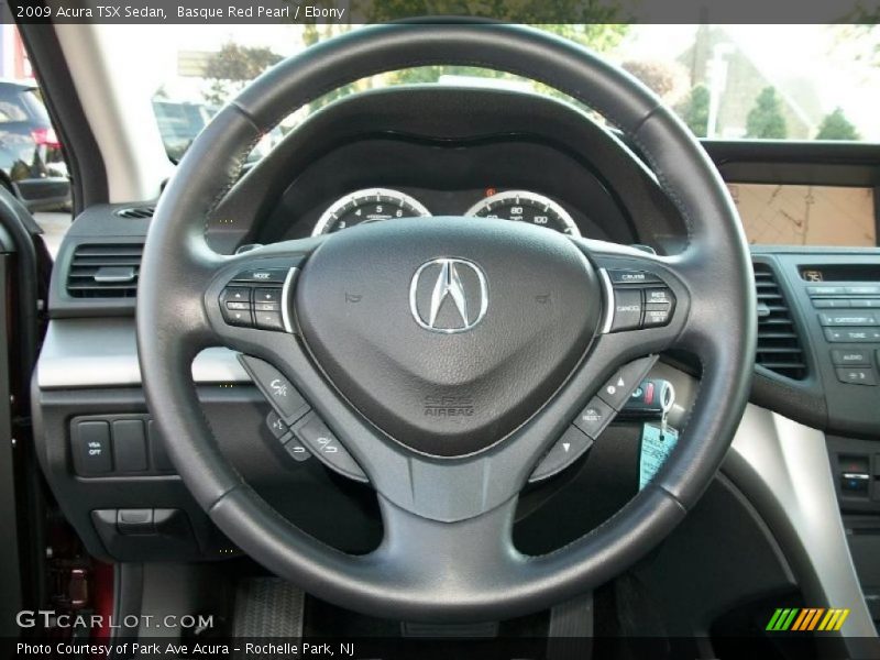 Basque Red Pearl / Ebony 2009 Acura TSX Sedan