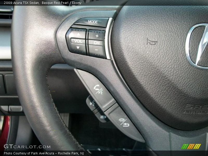 Basque Red Pearl / Ebony 2009 Acura TSX Sedan