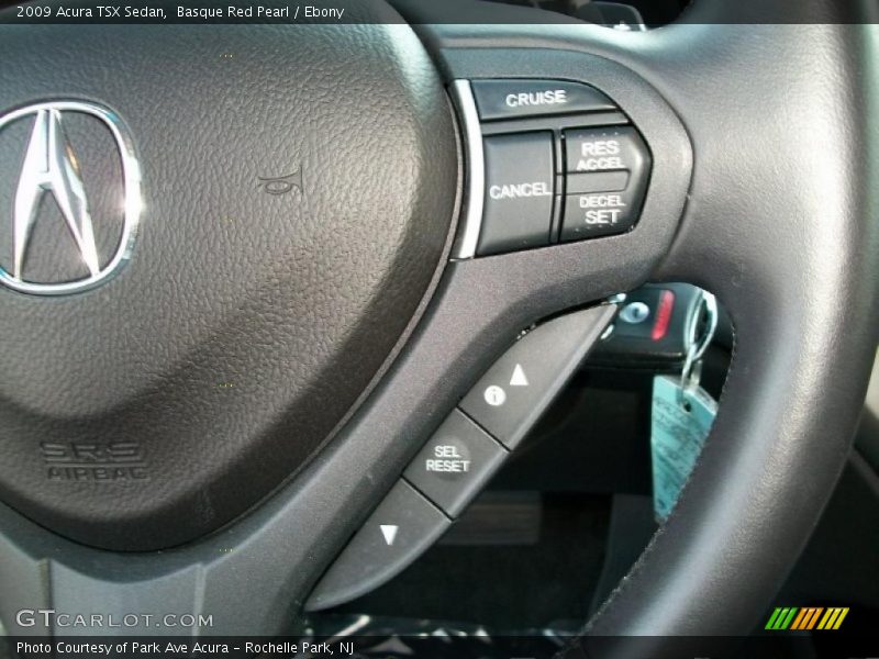 Basque Red Pearl / Ebony 2009 Acura TSX Sedan