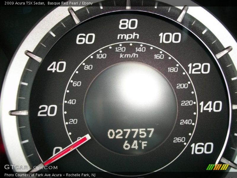 Basque Red Pearl / Ebony 2009 Acura TSX Sedan
