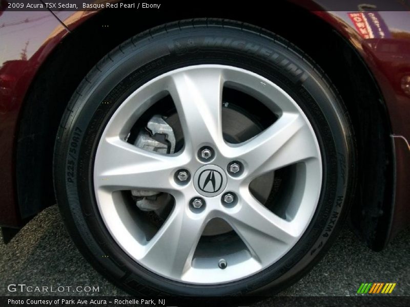 Basque Red Pearl / Ebony 2009 Acura TSX Sedan