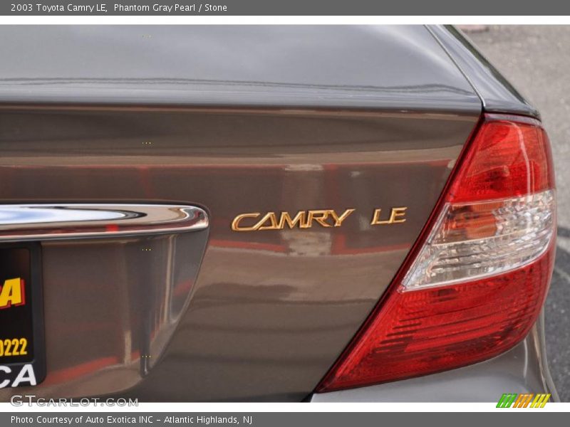 Phantom Gray Pearl / Stone 2003 Toyota Camry LE