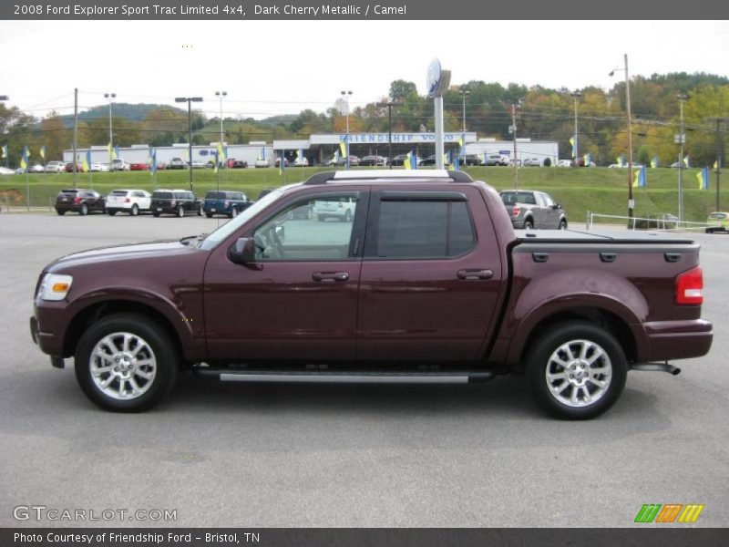 Dark Cherry Metallic / Camel 2008 Ford Explorer Sport Trac Limited 4x4
