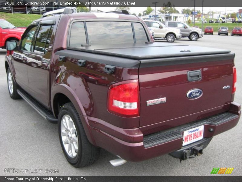 Dark Cherry Metallic / Camel 2008 Ford Explorer Sport Trac Limited 4x4