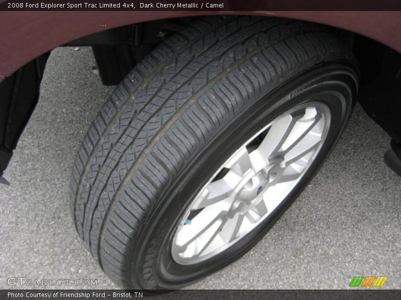 Dark Cherry Metallic / Camel 2008 Ford Explorer Sport Trac Limited 4x4
