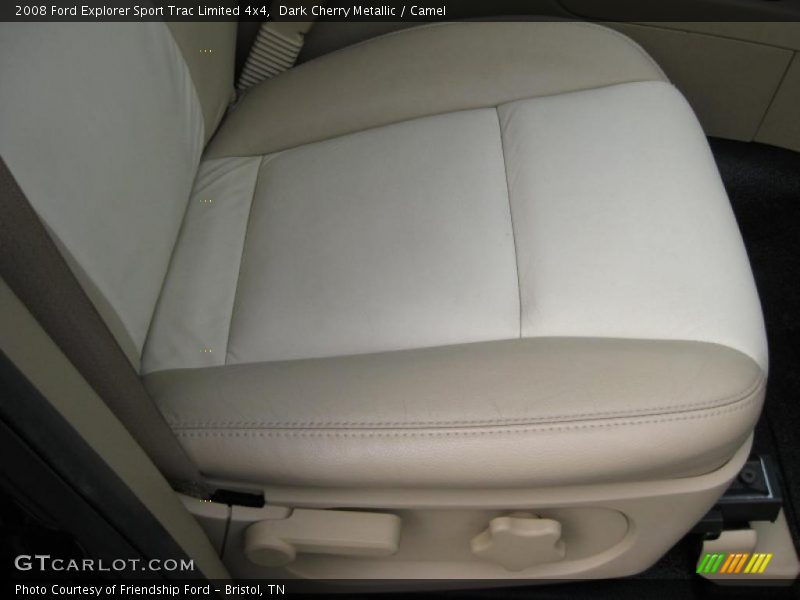 Dark Cherry Metallic / Camel 2008 Ford Explorer Sport Trac Limited 4x4