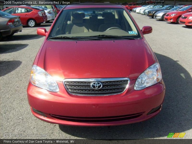 Barcelona Red / Beige 2008 Toyota Corolla LE