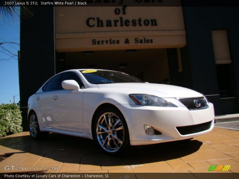 Starfire White Pearl / Black 2007 Lexus IS 350