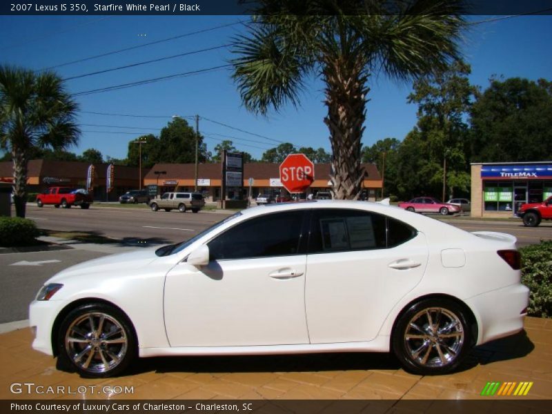 Starfire White Pearl / Black 2007 Lexus IS 350
