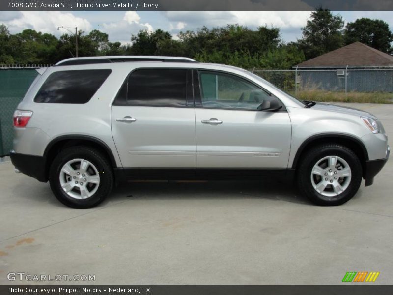 Liquid Silver Metallic / Ebony 2008 GMC Acadia SLE