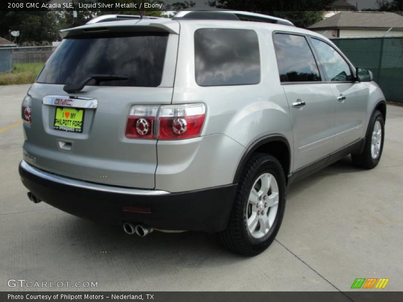 Liquid Silver Metallic / Ebony 2008 GMC Acadia SLE