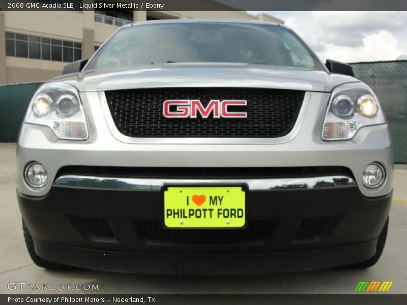 Liquid Silver Metallic / Ebony 2008 GMC Acadia SLE