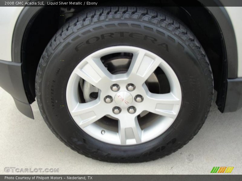 Liquid Silver Metallic / Ebony 2008 GMC Acadia SLE