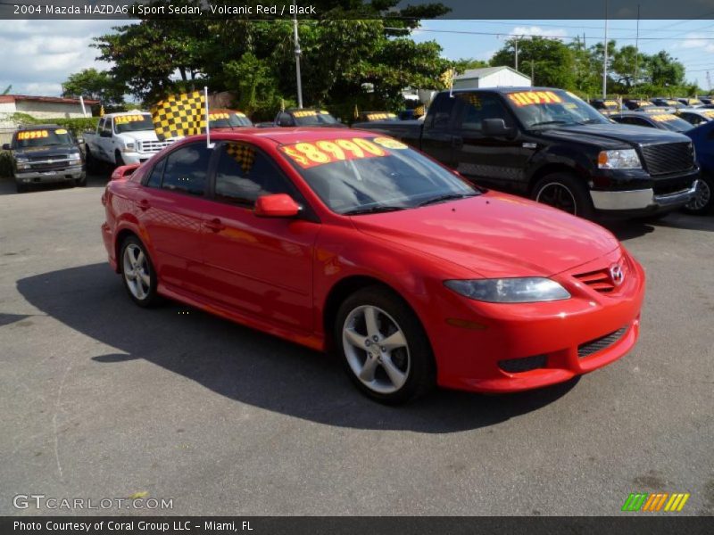 Volcanic Red / Black 2004 Mazda MAZDA6 i Sport Sedan