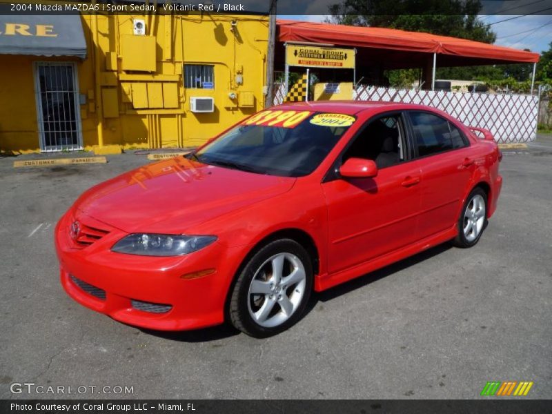 Volcanic Red / Black 2004 Mazda MAZDA6 i Sport Sedan