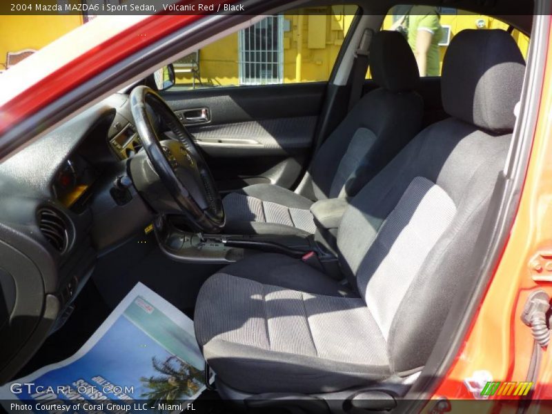 Volcanic Red / Black 2004 Mazda MAZDA6 i Sport Sedan