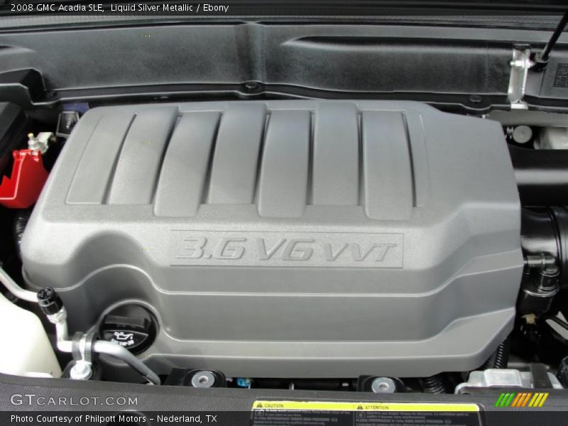 Liquid Silver Metallic / Ebony 2008 GMC Acadia SLE