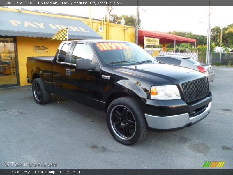 Black / Medium Flint/Dark Flint Grey 2005 Ford F150 XLT SuperCab