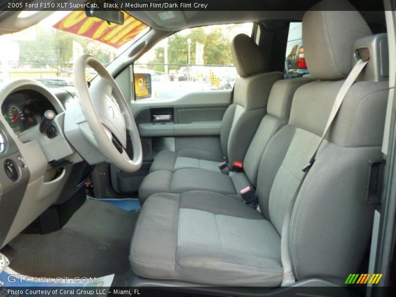 Black / Medium Flint/Dark Flint Grey 2005 Ford F150 XLT SuperCab