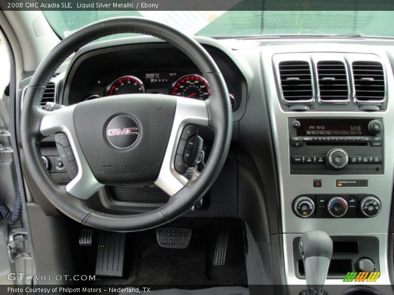 Liquid Silver Metallic / Ebony 2008 GMC Acadia SLE
