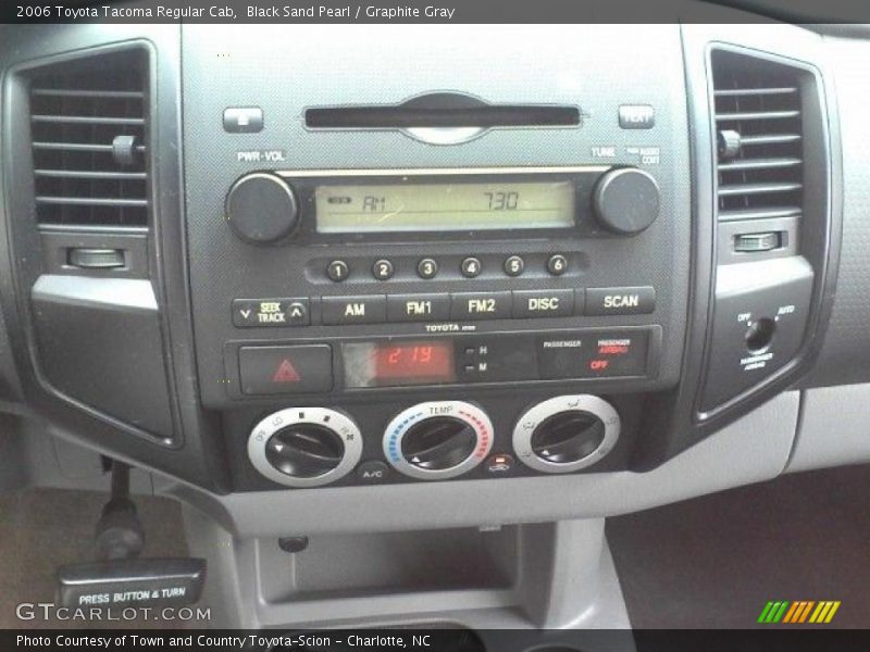 Black Sand Pearl / Graphite Gray 2006 Toyota Tacoma Regular Cab