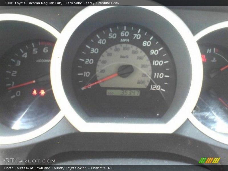 Black Sand Pearl / Graphite Gray 2006 Toyota Tacoma Regular Cab