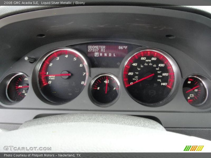 Liquid Silver Metallic / Ebony 2008 GMC Acadia SLE