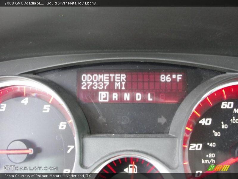 Liquid Silver Metallic / Ebony 2008 GMC Acadia SLE