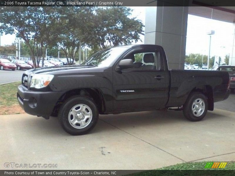 Black Sand Pearl / Graphite Gray 2006 Toyota Tacoma Regular Cab