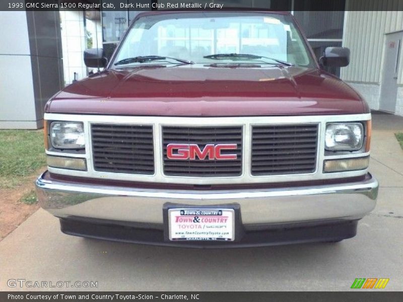 Dark Hunt Club Red Metallic / Gray 1993 GMC Sierra 1500 Regular Cab